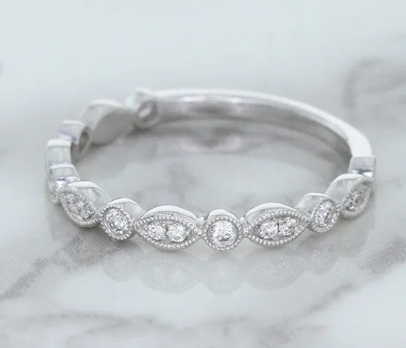 0.23ctw Diamond Alternating Marquise Band in 18K White Gold