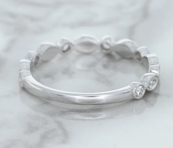 0.23ctw Diamond Alternating Marquise Band in 18K White Gold