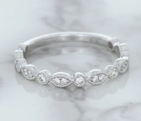 0.23ctw Diamond Alternating Marquise Band in 18K White Gold