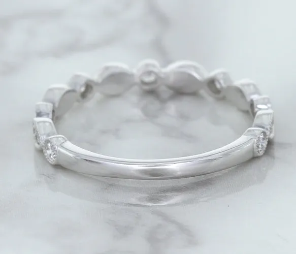 0.23ctw Diamond Alternating Marquise Band in 18K White Gold