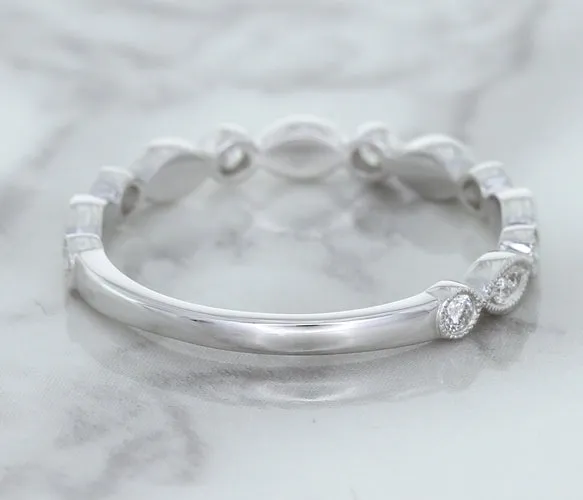 0.23ctw Diamond Alternating Marquise Band in 18K White Gold