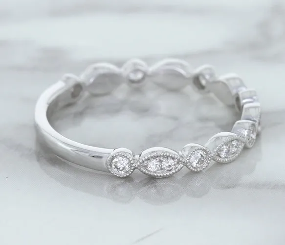 0.23ctw Diamond Alternating Marquise Band in 18K White Gold