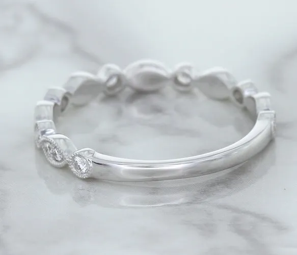0.23ctw Diamond Alternating Marquise Band in 18K White Gold