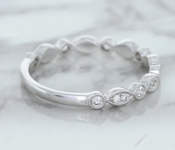 0.23ctw Diamond Alternating Marquise Band in 18K White Gold