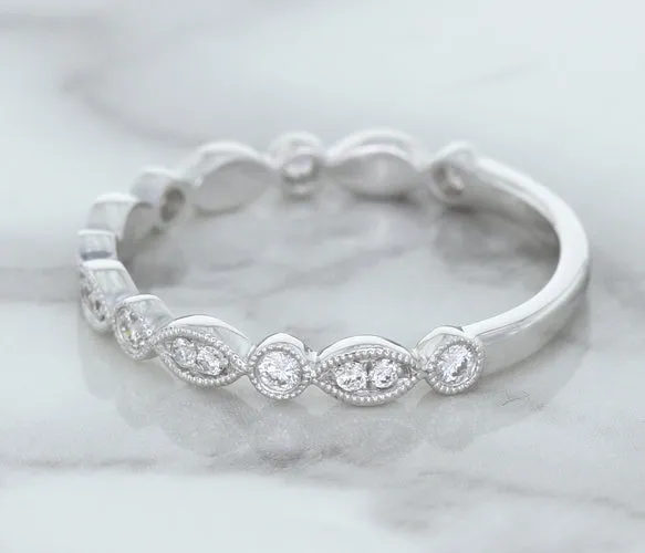 0.23ctw Diamond Alternating Marquise Band in 18K White Gold