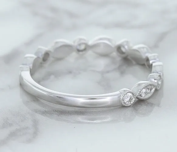 0.23ctw Diamond Alternating Marquise Band in 18K White Gold