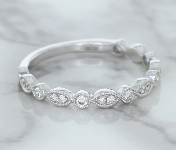 0.23ctw Diamond Alternating Marquise Band in 18K White Gold
