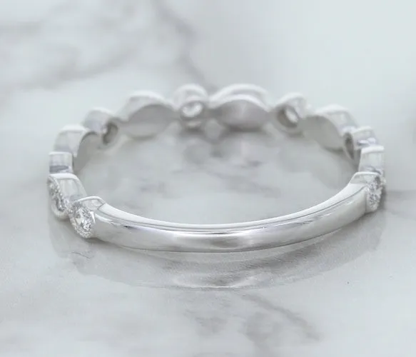 0.23ctw Diamond Alternating Marquise Band in 18K White Gold