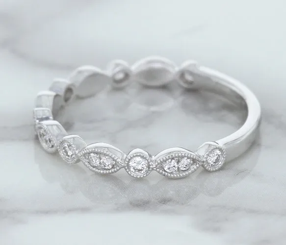 0.23ctw Diamond Alternating Marquise Band in 18K White Gold