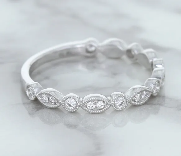 0.23ctw Diamond Alternating Marquise Band in 18K White Gold