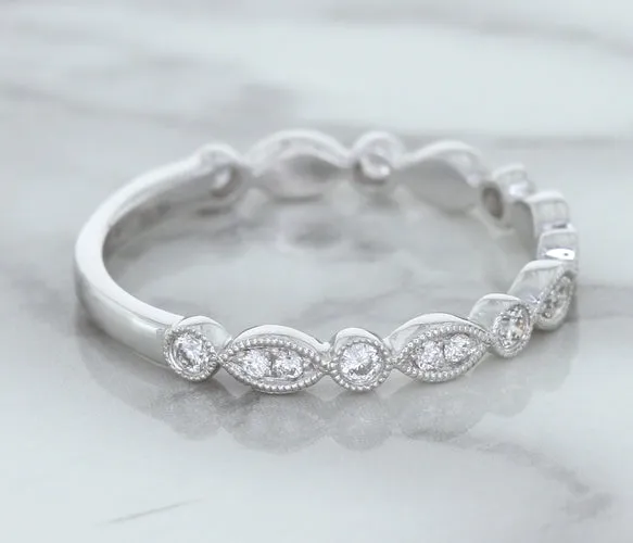 0.23ctw Diamond Alternating Marquise Band in 18K White Gold