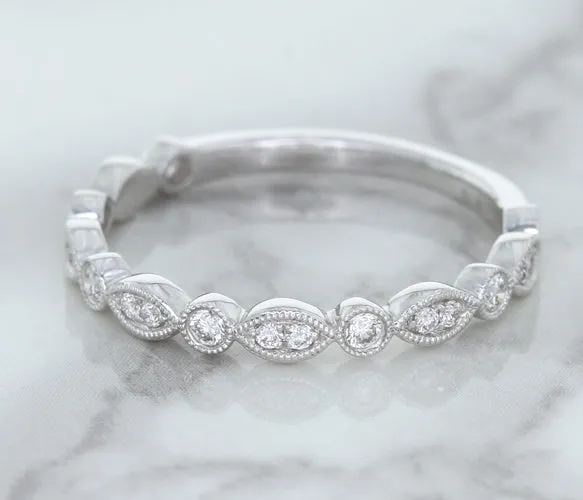 0.23ctw Diamond Alternating Marquise Band in 18K White Gold