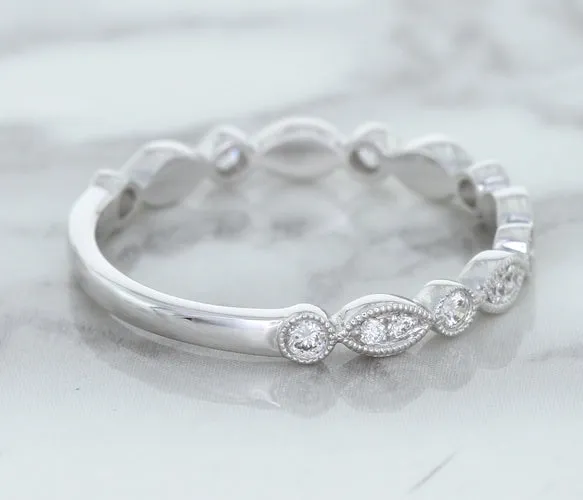 0.23ctw Diamond Alternating Marquise Band in 18K White Gold