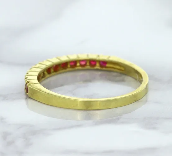 0.35ctw Round Ruby Ring in 18K Yellow Gold