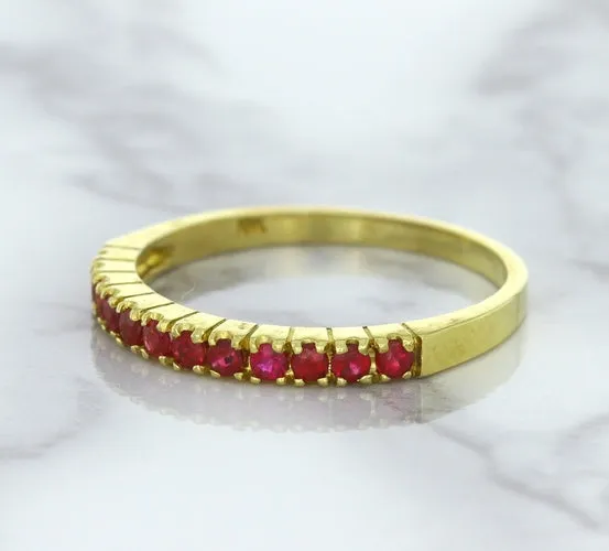 0.35ctw Round Ruby Ring in 18K Yellow Gold