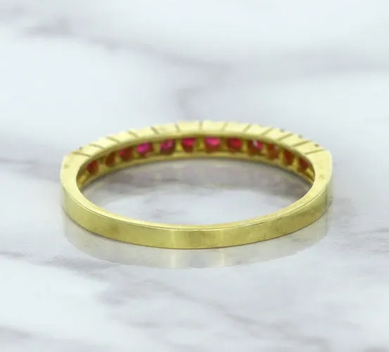 0.35ctw Round Ruby Ring in 18K Yellow Gold