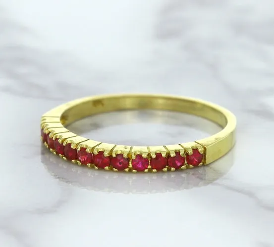 0.35ctw Round Ruby Ring in 18K Yellow Gold