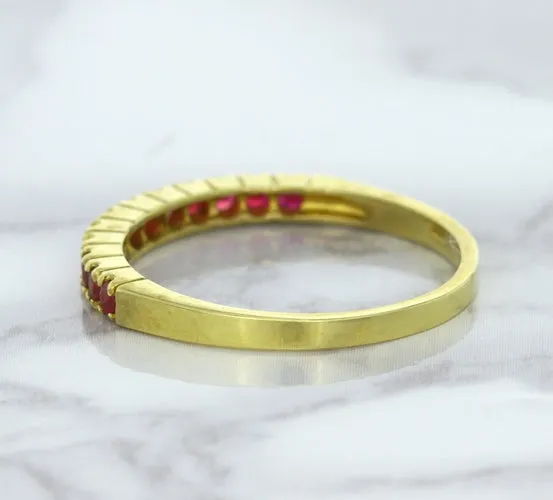 0.35ctw Round Ruby Ring in 18K Yellow Gold