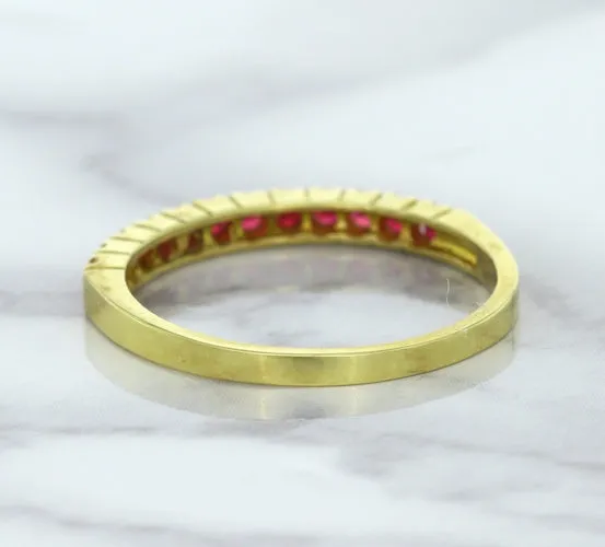 0.35ctw Round Ruby Ring in 18K Yellow Gold
