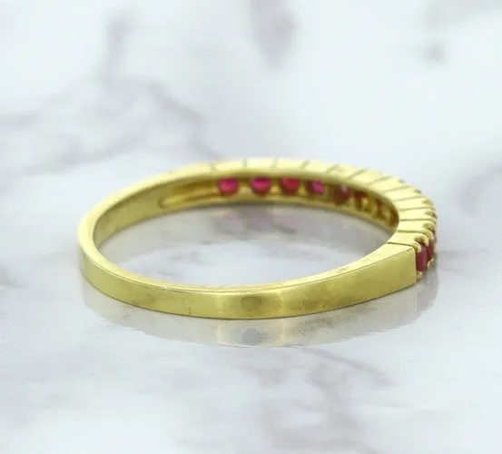 0.35ctw Round Ruby Ring in 18K Yellow Gold