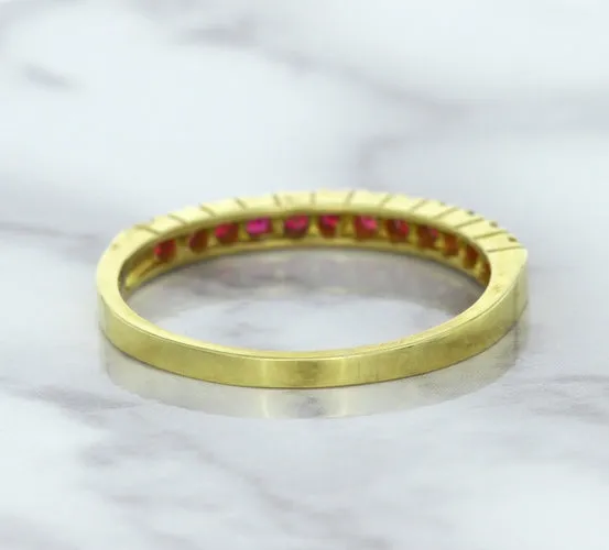 0.35ctw Round Ruby Ring in 18K Yellow Gold