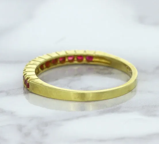0.35ctw Round Ruby Ring in 18K Yellow Gold