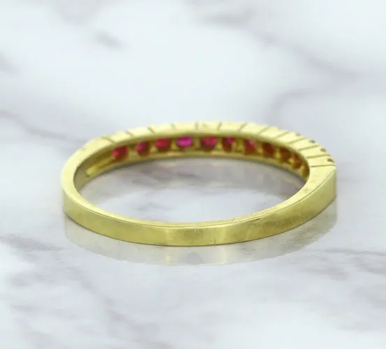 0.35ctw Round Ruby Ring in 18K Yellow Gold