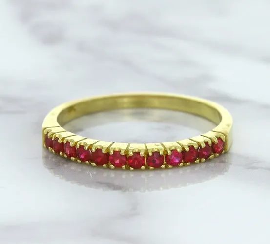0.35ctw Round Ruby Ring in 18K Yellow Gold