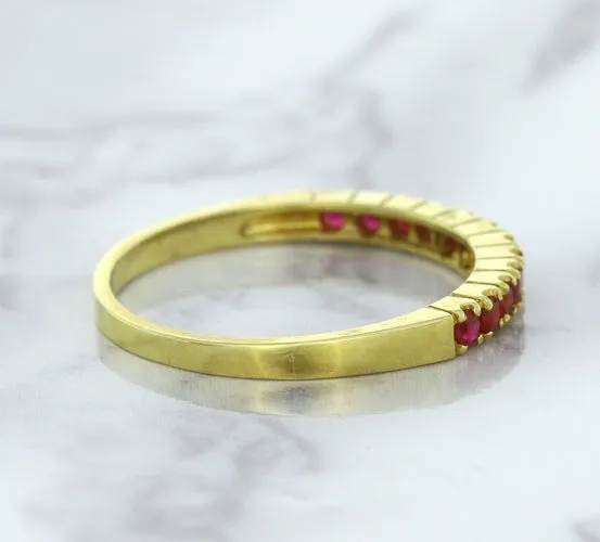 0.35ctw Round Ruby Ring in 18K Yellow Gold