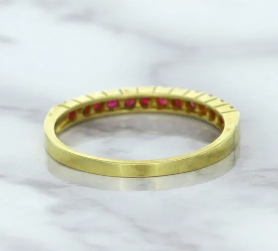 0.35ctw Round Ruby Ring in 18K Yellow Gold