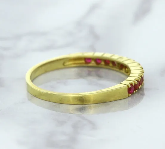 0.35ctw Round Ruby Ring in 18K Yellow Gold