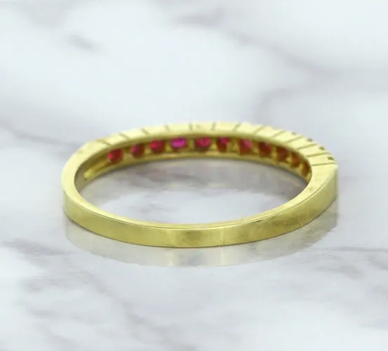 0.35ctw Round Ruby Ring in 18K Yellow Gold