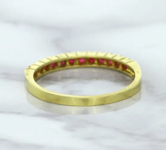 0.35ctw Round Ruby Ring in 18K Yellow Gold