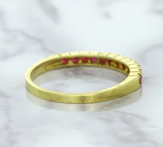 0.35ctw Round Ruby Ring in 18K Yellow Gold