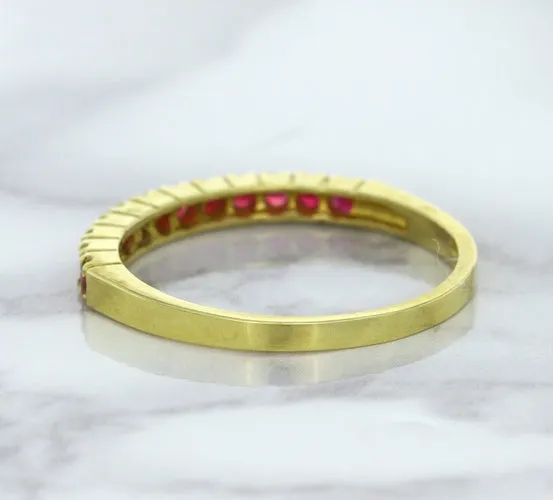 0.35ctw Round Ruby Ring in 18K Yellow Gold
