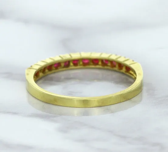 0.35ctw Round Ruby Ring in 18K Yellow Gold