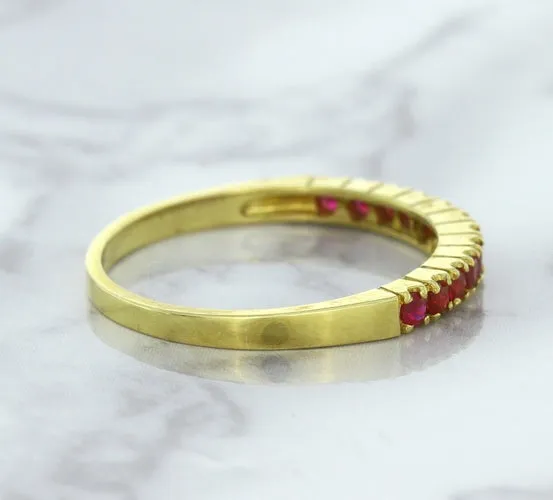 0.35ctw Round Ruby Ring in 18K Yellow Gold