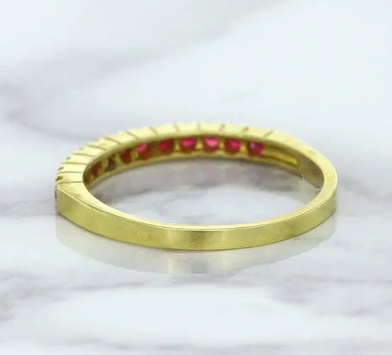 0.35ctw Round Ruby Ring in 18K Yellow Gold