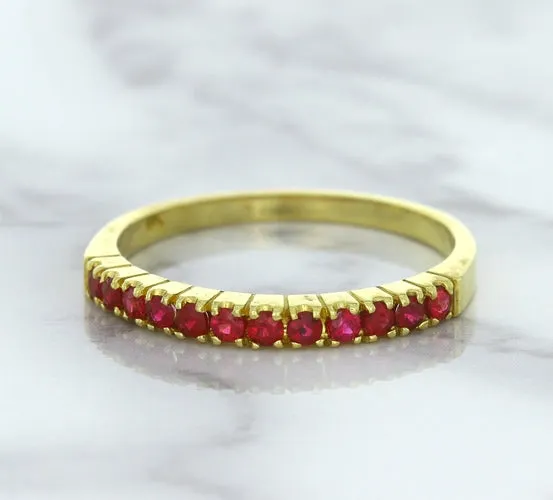 0.35ctw Round Ruby Ring in 18K Yellow Gold