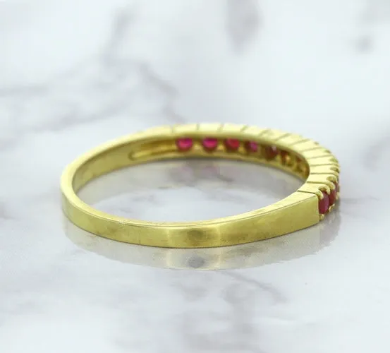 0.35ctw Round Ruby Ring in 18K Yellow Gold