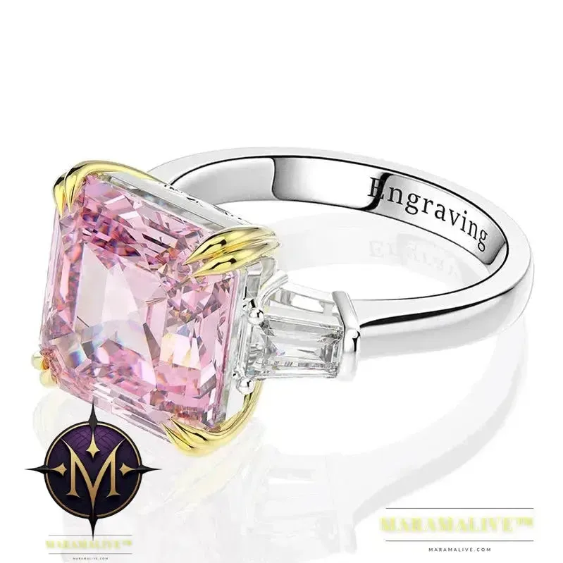 100% 925 Sterling Silver Created Moissanite Citrine Diamonds Gemstone Wedding Engagement Ring Fine Jewelry