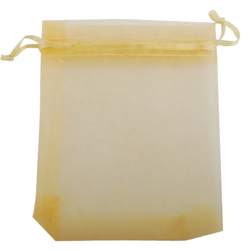100*120 MM Gold Organza Jewelry Gift Pouch Bags ,Sold 100 PCS Per Lot, Great For Wedding Favors, Sachets, Beads, Jewelry and so on
