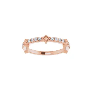14k Faridah Diamond Stackable Ring
