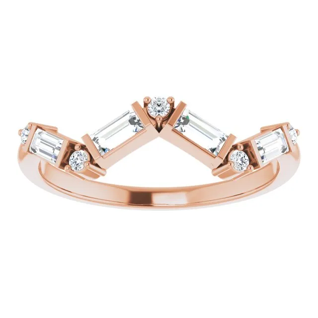 14K Rose 1/3 CTW Diamond Stackable Ring