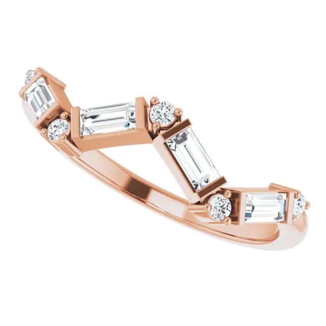 14K Rose 1/3 CTW Diamond Stackable Ring