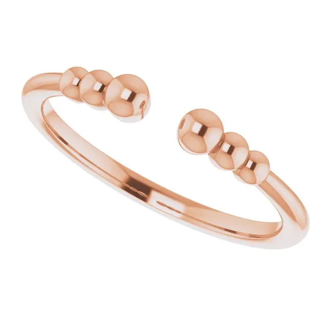 14K Rose Beaded Ring