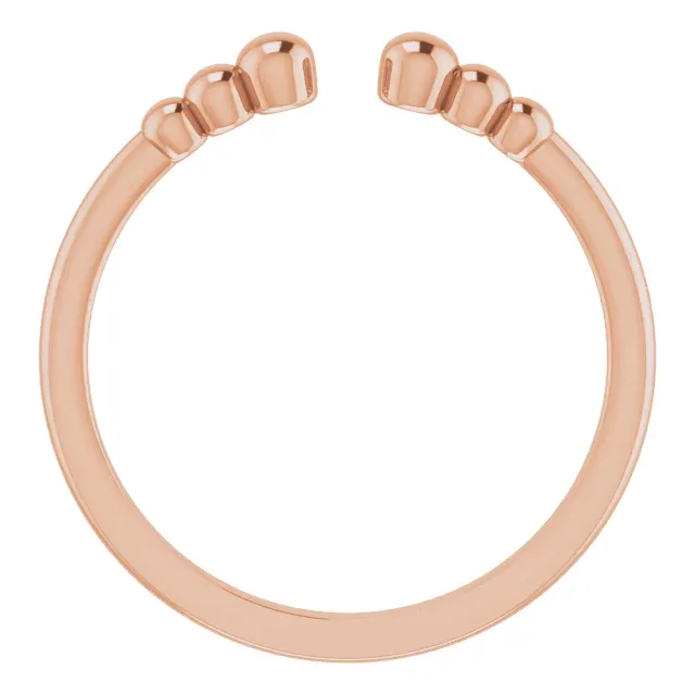 14K Rose Beaded Ring