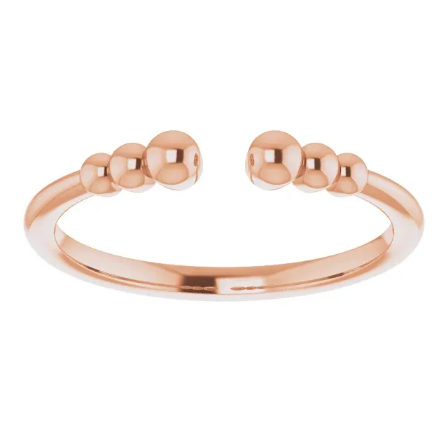 14K Rose Beaded Ring