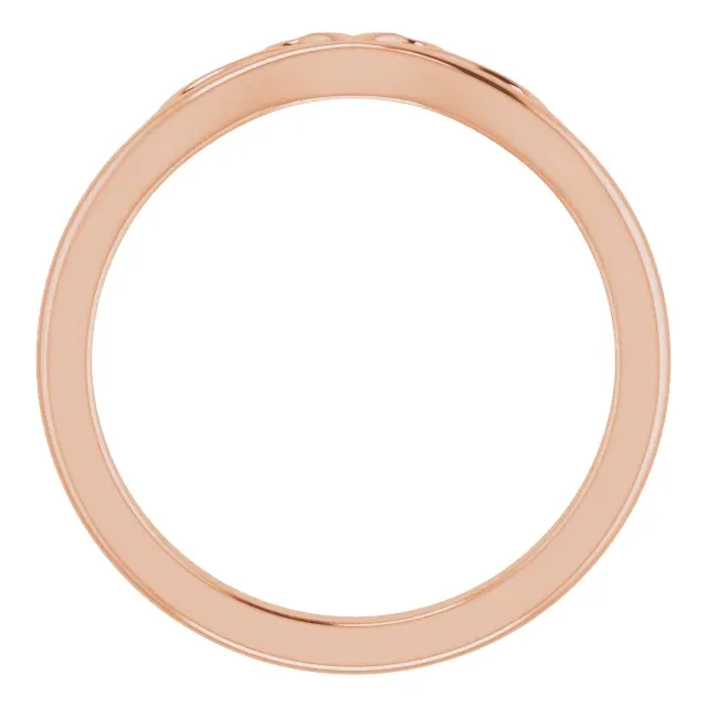 14K Rose Stackable Crown Ring