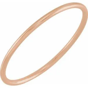 14K Rose Stackable Ring Size 6